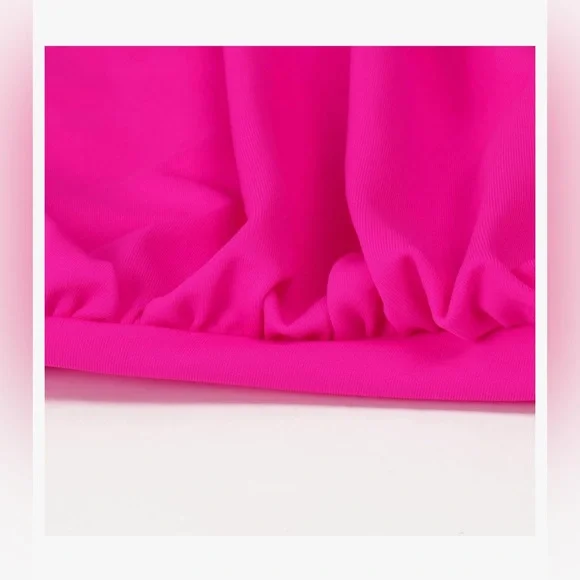 Women Front Cross Cutout One Piece Tummy Control High Waisted Bathing Suit - Picture 6 of 7